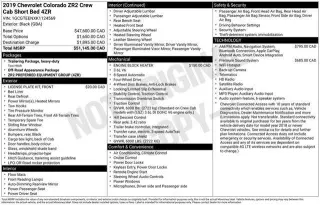 Chevrolet Colorado 2019 4x4 ZR2 4dr Crew Cab 5 ft. SB