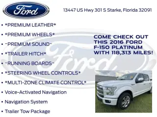Ford F-150 2016 4x4 Platinum 4dr SuperCrew 5.5 ft. SB