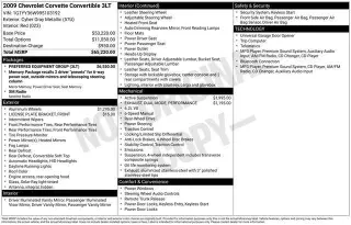Chevrolet Corvette 2009 2 Descapotable con 2LT
