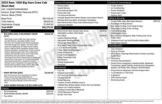 Ram 1500 2023 4x4 Big Horn 4dr Crew Cab con 5.6 ft. SB Pickup