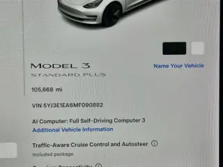 Tesla Model 3 2021 Alcance Estándar Plus 4dr Sedán
