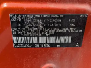 Toyota RAV4 2015 Limited SUV de 4 puertas