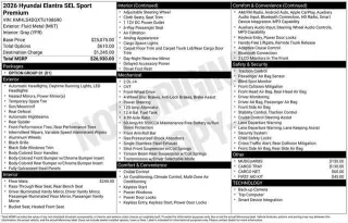 Hyundai ELANTRA 2026 SEL Sport Premium 4p Sedan