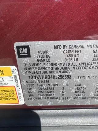 Chevrolet Traverse del 2017