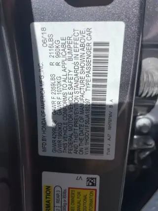 Honda Accord 2018 EX-L 4dr Sedán (1.5T I4)