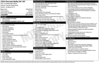 Chevrolet Malibu 2024 RS Sedán de 4 puert