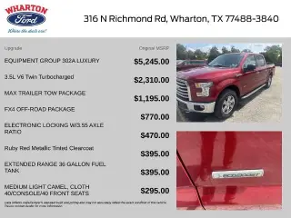 Ford F-150 2016 4x4 XLT 4p SuperCrew 5.5 ft. SB