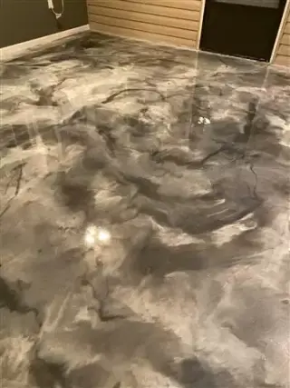 Epoxy floor metallic