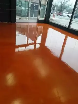 Epoxy floor metallic