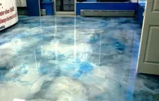 Epoxy floor metallic