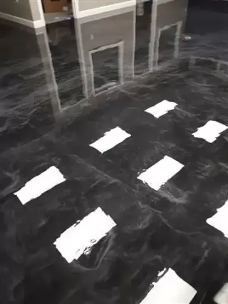 Epoxy floor metallic