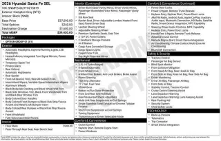Hyundai SANTA FE 2026 SEL 4dr SUV