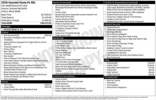 Hyundai SANTA FE 2026 SEL 4dr SUV