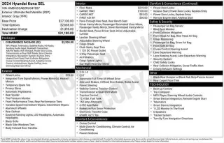 Hyundai KONA 2024 AWD SEL 4dr Crossovero