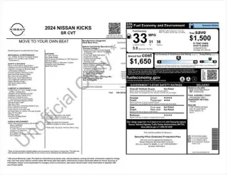 Nissan Kicks 2024 SR 4dr Crossover
