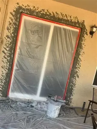 Stucco repair work