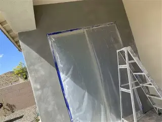 Stucco repair work