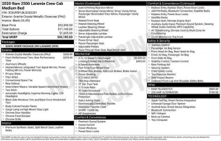 Ram 2500 2020 4x4 Laramie 4dr Crew Cab Pickup de 6.3 pies de largo
