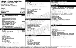 Chevrolet Colorado 2025 4x4 Trail Boss 4dr Crew Cab 5 ft. SB