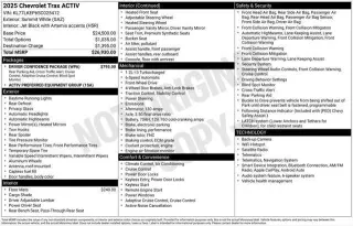 Chevrolet Trax 2025 ACTIV 4dr Crossover