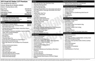 Audi A3 2015 AWD 2.0T quattro Premium 4dr Sedán