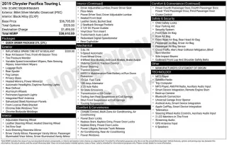 Chrysler Pacifica 2019 Touring L 4dr Mini-Van