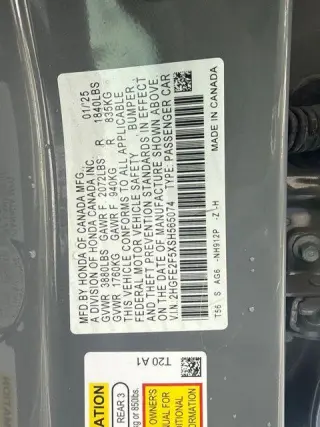 Honda Civic 2025 Deportivo 4pu Sedán