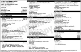 Hyundai TUCSON 2026 AWD SEL 4dr SUV