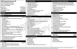 Hundai TUCSON 2026 SE 4dr SUV