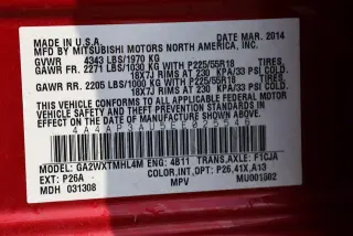 Mitsubishi Outlander Sport 2014 ES 4dr Crossover CVT