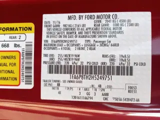 Ford Mustang 2017 EcoBoost Premium 2p Fastback
