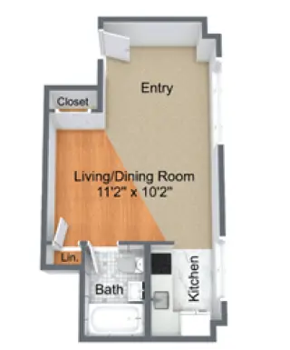 Rental property with 0 bedroom and 1 bathroom in West Roxbury
