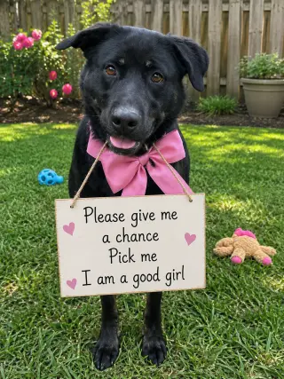 Black lab border collie female
