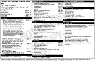 Ram 1500 2020 4x4 Rebel 4dr Crew Cab 5.6 ft. SB Pickup