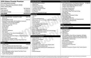 Subaru Forester 2026 AWD Premium 4dr Crossover