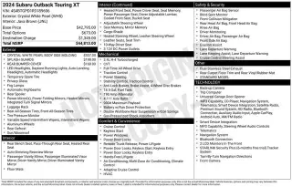 Subaru Outback 2024 AWD Touring XT 4dr Crossover