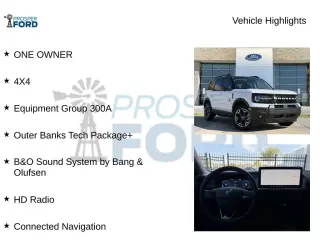 Ford Bronco Sport 2025 SUV de 4 puertas Outer Banks con tracción integral