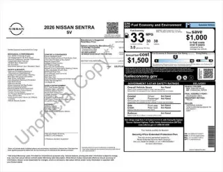 Nissan Sentra 2026 SV Sedán de 4 puertas