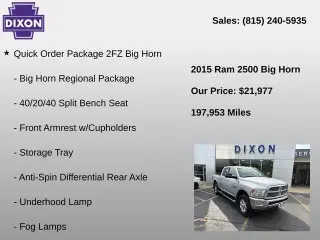Ram 2500 2015 4x4 SLT 4dr Crew Cab 6.3 ft. SB Pickup