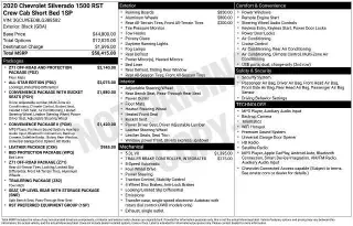 Chevrolet Silverado 1500 2020 4x4 RST 4 puertas Cabina Doble Caja Corta de 6.6 pies