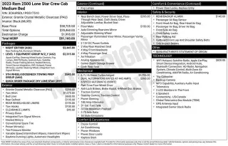 Ram 2500 2023 4x4 Big Horn 4dr Crew Cab 6.3 ft. SB Pickup