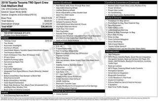 Toyota Tacoma 2018 4x4 TRD Sport 4p Doble Cabina 5.0 ft SB 6M