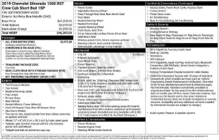 Chevrolet Silverado 1500 2019 4x2 RST 4dr Crew Cab 5.8 ft. SB