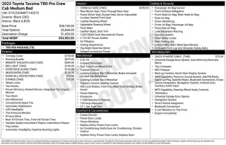 Toyota Tacoma 2023 4x4 TRD Pro 4dr Double Cab 5.0 ft SB 6A