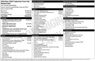 Ram 2500 2024 4x4 Tradesman Cabina Doble 4p Caja de 6.3 pies