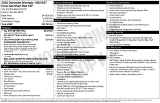 Chevrolet Silverado 1500 2020 4x4 RST 4dr Crew Cab 5.8 ft. SB