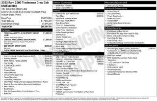 Ram 2500 2022 4x4 Tradesman 4p Puerta Crew Cab 6,3 ft. SB Camioneta
