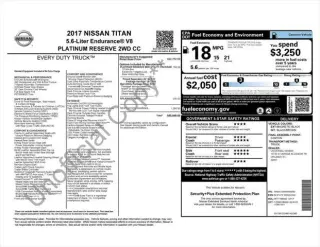 Nissan Titan 2017 4x2 Platinum Reserve 4dr Crew Cab