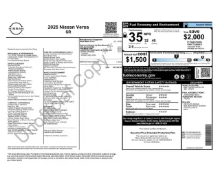 Nissan Versa 2025 SR 4dr Sedán