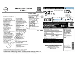 Nissan Sentra 2022 SR 4dr Sed an